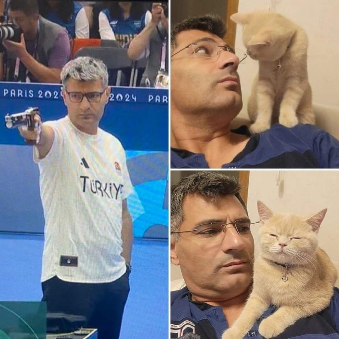 Viral Turkish Olympian shooter Yusuf Dikec is a cat person